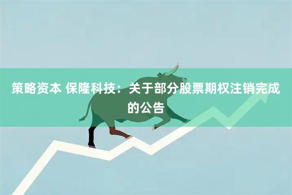 策略资本 保隆科技：关于部分股票期权注销完成的公告