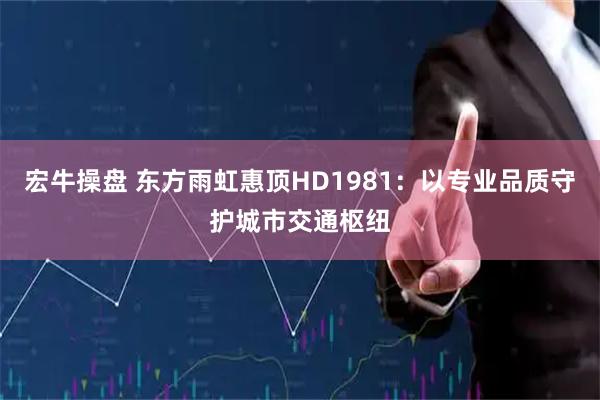 宏牛操盘 东方雨虹惠顶HD1981：以专业品质守护城市交通枢纽