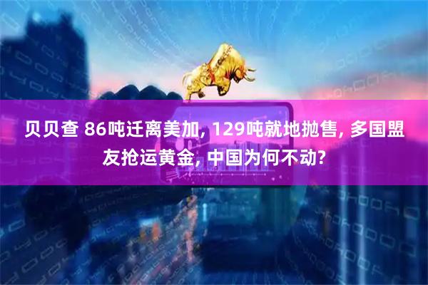 贝贝查 86吨迁离美加, 129吨就地抛售, 多国盟友抢运黄金, 中国为何不动?